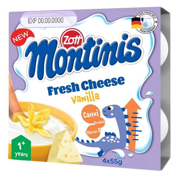 Phô mai tươi Montinis vị Vani 220gr (4*55gr)