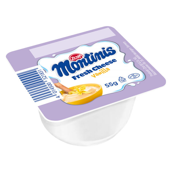 Phô mai tươi Montinis vị Vani 220gr (4*55gr)