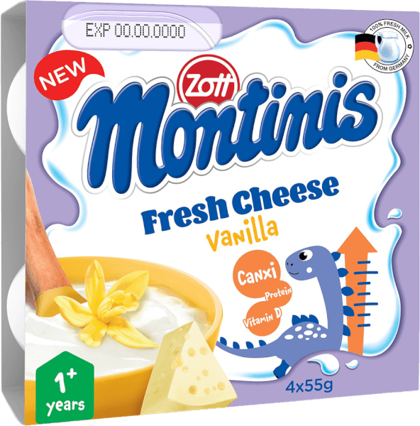 Phô mai tươi Montinis vị Vani 220gr (4*55gr)