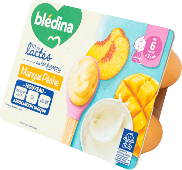 Thực phẩm bổ sung: Sữa chua Blédina mini lactés vị xoài đào