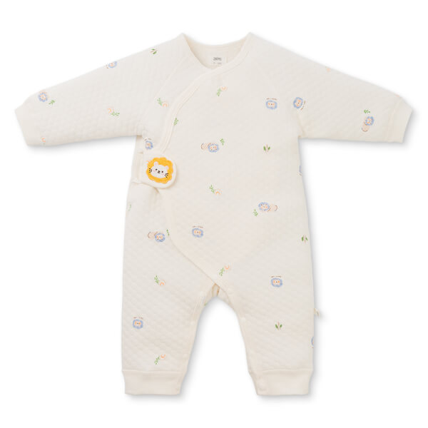 Bodysuit đông vải dày Animo MN0925029 (0-12M, Trắng)