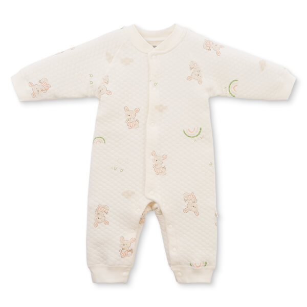 Bodysuit đông vải dày Animo MN0925028 (0-12M, Trắng)