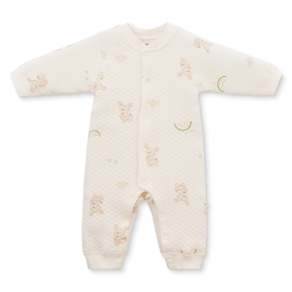 Bodysuit đông vải dày Animo MN0925028 (0-12M, Trắng)