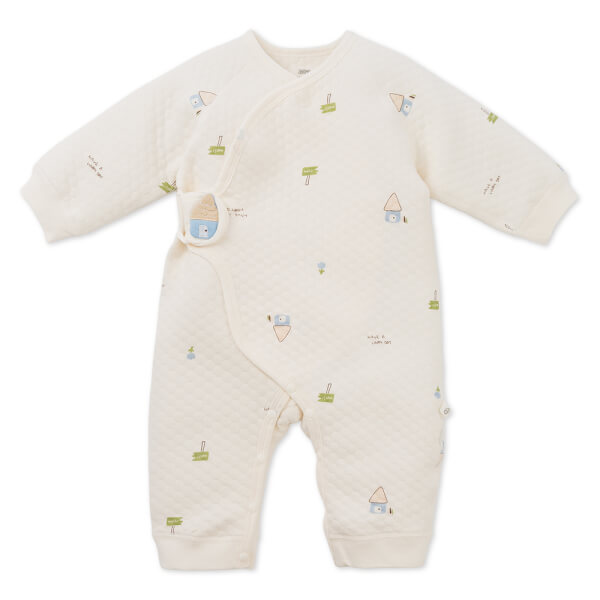 Bodysuit đông vải dày Animo MN0925027 (0-12M,Trắng)