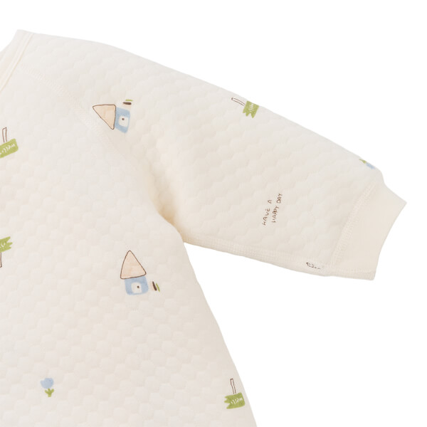 Bodysuit đông vải dày Animo MN0925027 (0-12M,Trắng)