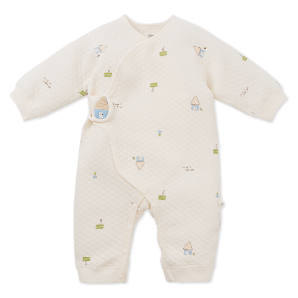 Bodysuit đông vải dày Animo MN0925027 (0-12M,Trắng)