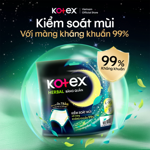 Combo 2 BVS Kotex Băng quần thảo dược (L/XL)