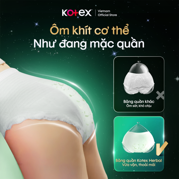 Combo 2 BVS Kotex Băng quần thảo dược (L/XL)