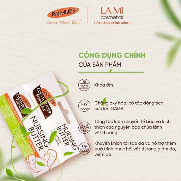 Kem ngăn ngừa nứt nẻ và giảm đau đầu ti khi cho con bú Palmer