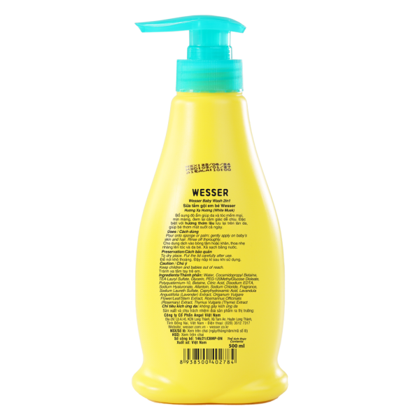 Sữa tắm gội Wesser 2 in 1 500ml (Xanh Lá)