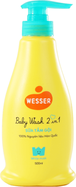 Sữa tắm gội Wesser 2 in 1 500ml (Xanh Lá)