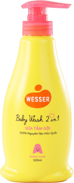 Sữa tắm gội Wesser 2 in 1 500ml (Hồng)