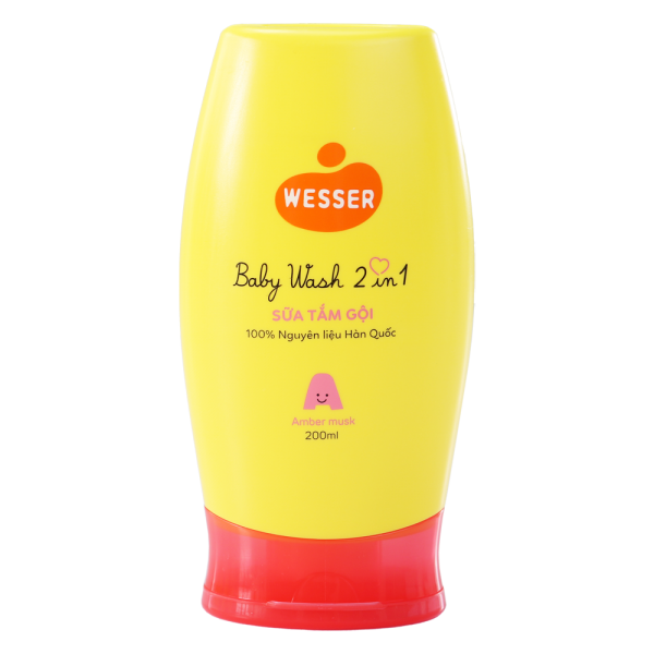 Sữa tắm gội Wesser 2 in 1 (hồng)