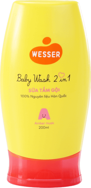 Sữa tắm gội Wesser 2 in 1 (hồng)
