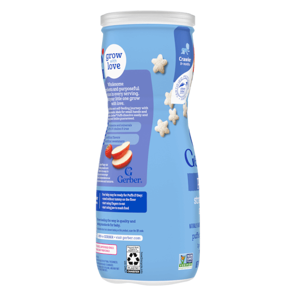 Combo 3 Bánh Ăn Dặm Gerber vị Táo Dâu 42g *giao bao bì ngẫu nhiên*