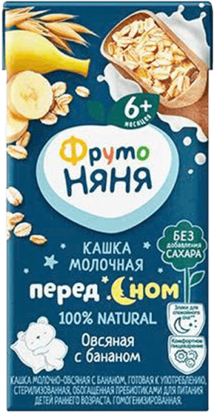 Sữa đêm yến mạch vị chuối Fruto Nyanya (200ml)