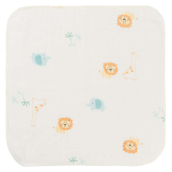 Khăn gạc sợi tre 4 lớp Animo T2304_NBA004 (25x25cm,5 cái) (giao màu ngẫu nhiên)