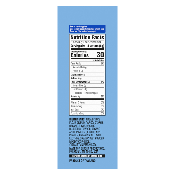 Combo 2 Bánh gạo hữu cơ Gerber Organic vị việt quất táo củ cải đỏ *giao ngẫu nhiên*