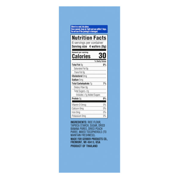 Bánh gạo Gerber vị chuối đào *giao ngẫu nhiên*