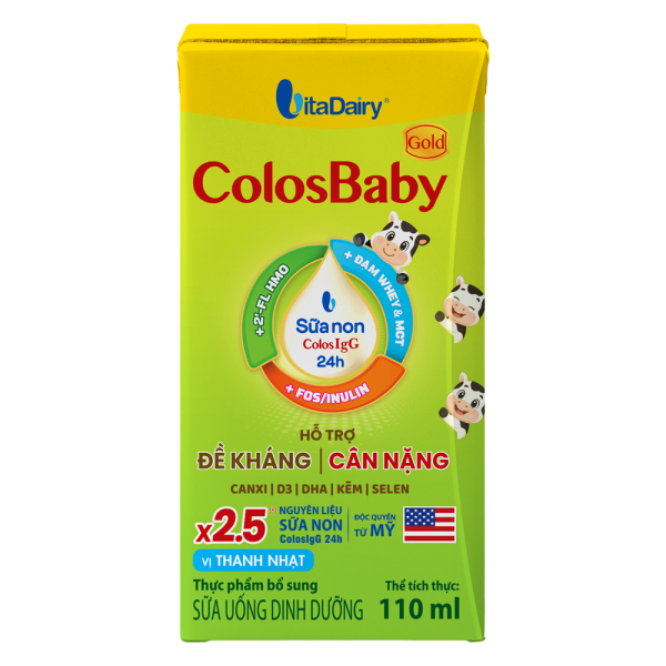 Sữa uống dinh dưỡng Colosbaby 110ml, lốc 4 hộp (trên 1 tuổi) (giao bao bì ngẫu nhiên)