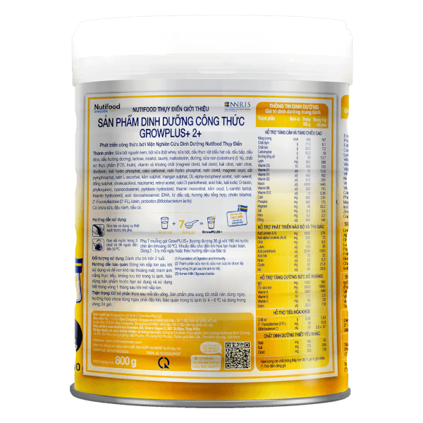 Combo 3 Sữa GrowPLUS+ Sữa Non Vàng 800g (Từ 2 tuổi)