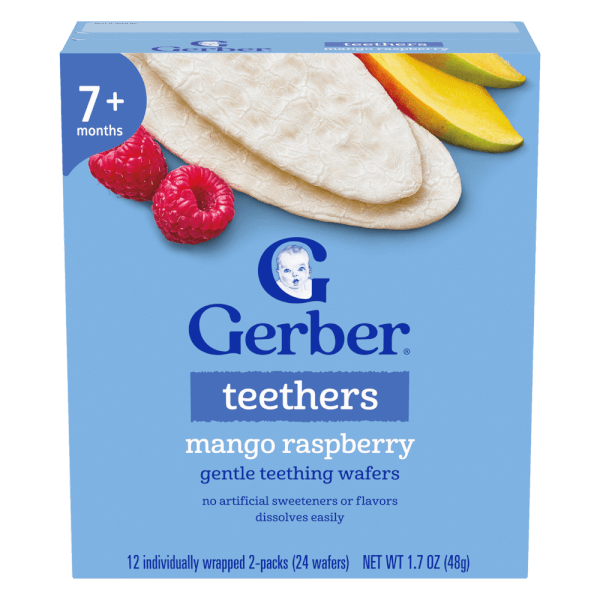 Bánh ăn dặm Gerber vị Xoài, Mâm Xôi *giao ngẫu nhiên*