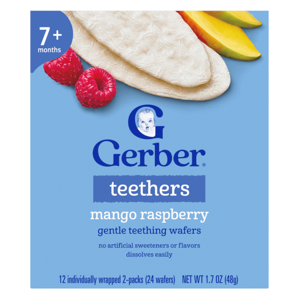 Combo 2 Bánh ăn dặm Gerber vị Xoài, Mâm Xôi *giao ngẫu nhiên*