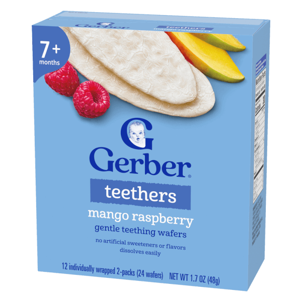 Combo 2 Bánh ăn dặm Gerber vị Xoài, Mâm Xôi *giao ngẫu nhiên*