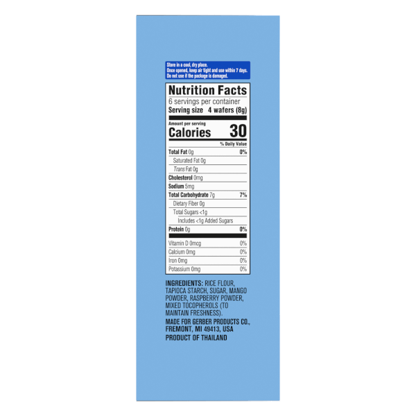 Combo 2 Bánh ăn dặm Gerber vị Xoài, Mâm Xôi *giao ngẫu nhiên*