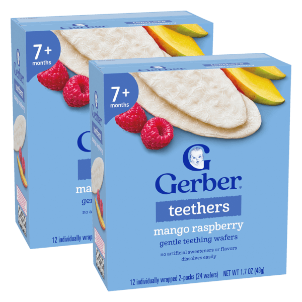 Combo 2 Bánh ăn dặm Gerber vị Xoài, Mâm Xôi *giao ngẫu nhiên*