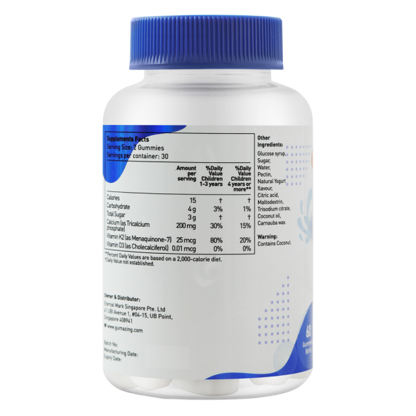 TPBS Gumazing Calcium + Vitamin D3K2 Gummies