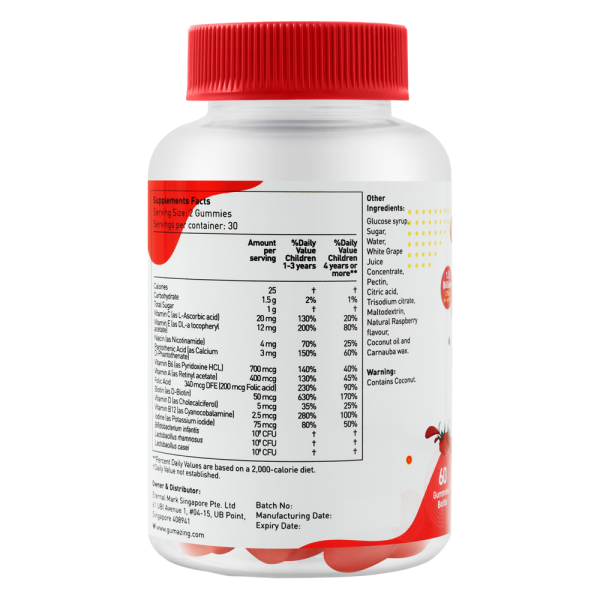 TPBS Gumazing Multivitamin + Probiotic Gummies