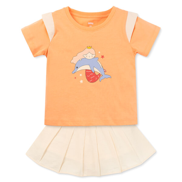 Bộ bé gái áo tay ngắn quần ngắn aloha Animo (1-6Y) TX0425071