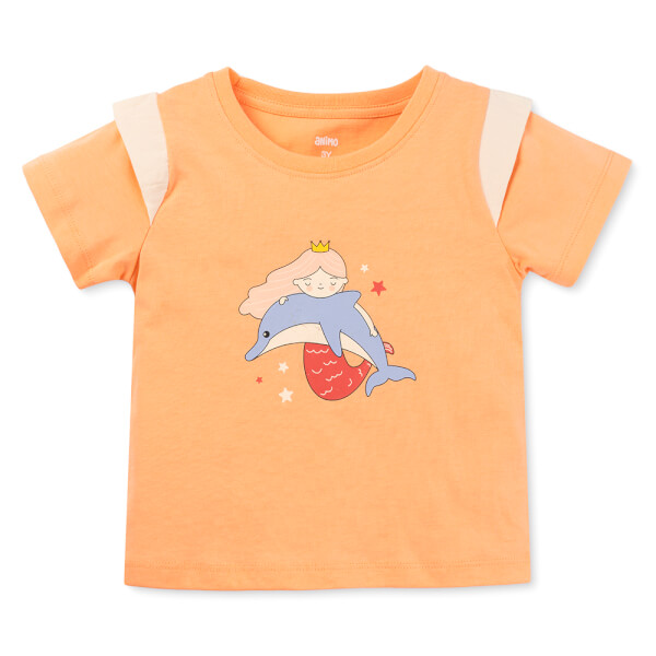 Bộ bé gái áo tay ngắn quần ngắn aloha Animo (1-6Y) TX0425071