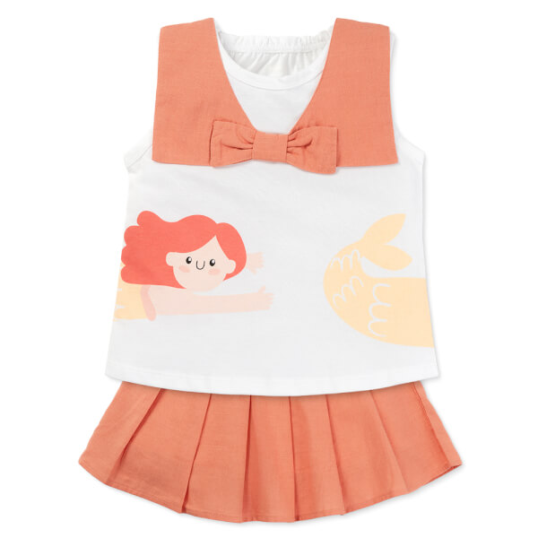 Bộ bé gái áo tay ngắn quần ngắn aloha Animo (1-6Y) TX0425071