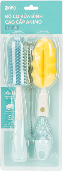 Bộ cọ rửa bình đa năng Animo (4 chi tiết)