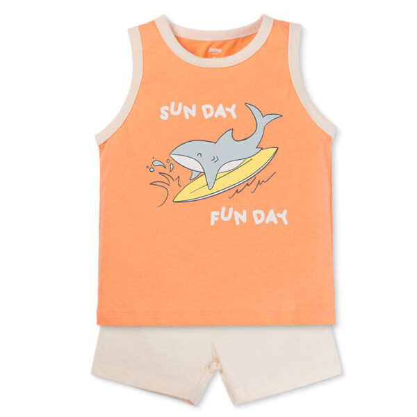 Bộ bé trai áo sát nách quần ngắn Animo easy (1-4Y) HN0725011