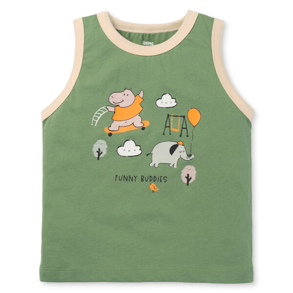 Bộ bé trai áo sát nách quần ngắn Animo easy (1-4Y) HN0725011