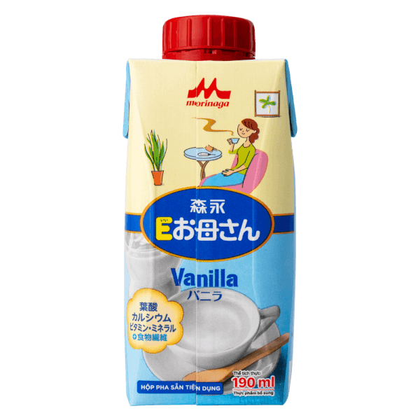 Sữa cho mẹ bầu & mẹ sau sinh Morinaga E-Okasan hương vanilla 190ml (lốc 3 hộp)
