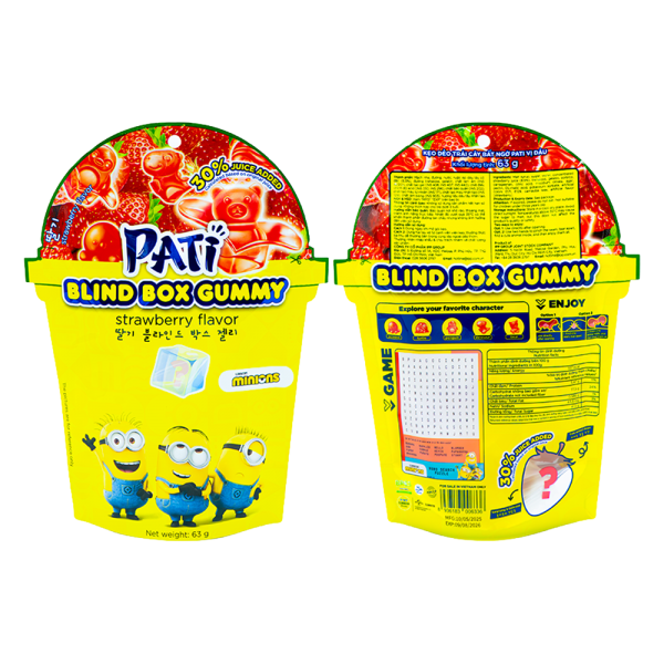 Kẹo dẻo trái cây bất ngờ PATI vị dâu