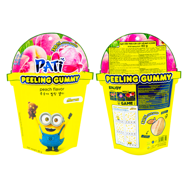 Kẹo dẻo trái cây lột vỏ PATI vị đào