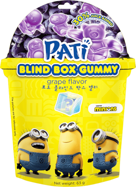 Kẹo dẻo trái cây lột vỏ PATI vị nho mẫu đơn