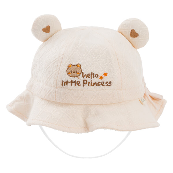 Nón vành tròn bé gái 1-3Y Animo A2507_JK016 (46cm,Kem)