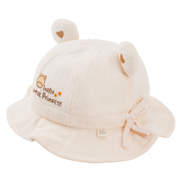 Nón vành tròn bé gái 1-3Y Animo A2507_JK016 (46cm,Kem)