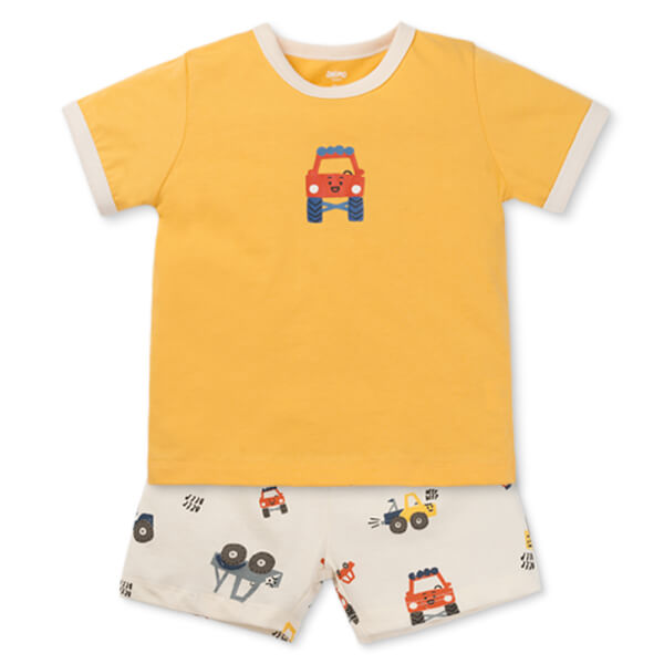 Bộ bé trai ngắn Animo Easy HN0925038 (1-4Y,Vàng-kem,TT01)