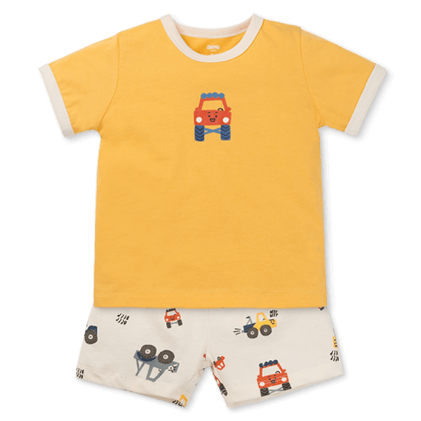 Bộ bé trai ngắn Animo Easy HN0925038 (1-4Y,Vàng-kem,TT01)