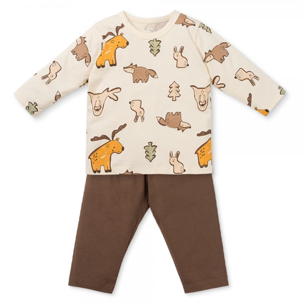 Bộ bé trai dài Animo Easy HN0925067 (1Y,Kem-nâu, NN04)