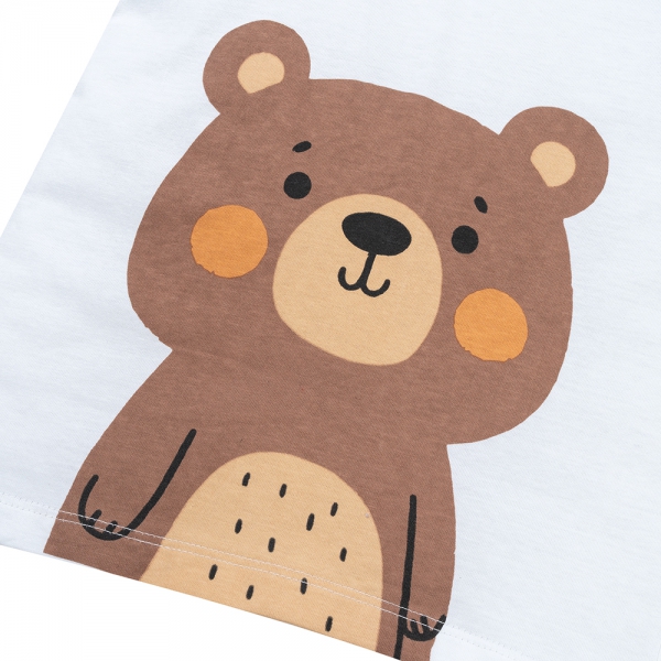 Bộ bé trai ngắn Animo Easy HN0925064 (1Y,Trắng-nâu, NN02)