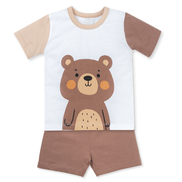 Bộ bé trai ngắn Animo Easy HN0925064 (1Y,Trắng-nâu, NN02)