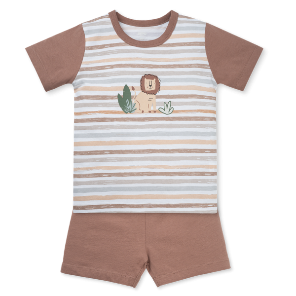 Bộ bé trai ngắn Animo Easy HN0925059 (1Y,Trắng-nâu, DD07)